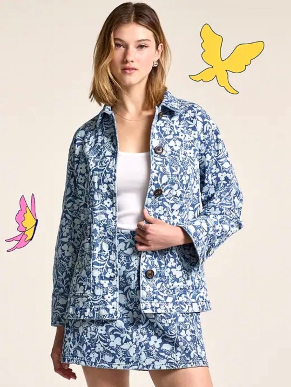OLD NAVY x ANNA SUI  Denim Chore Jacket - NWT!! - M